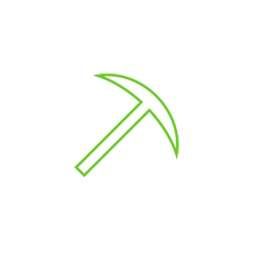 Pickaxe line drawing
