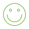 Green smiley face png graphic