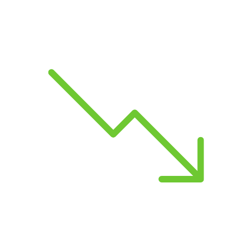 Green arrow pointing downwards png